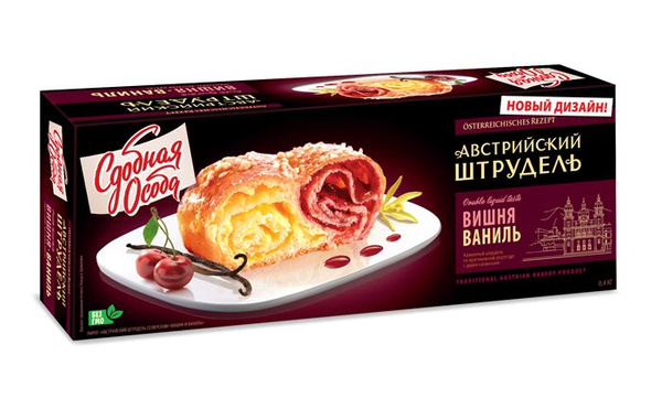 Пирог Вишня и ваниль Сдобная Особа "Австрийский штрудель" 400г купить ...