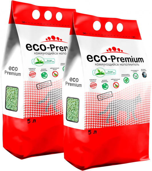 Наполнитель для кошачьего туалета древесный комкующийся eco premium