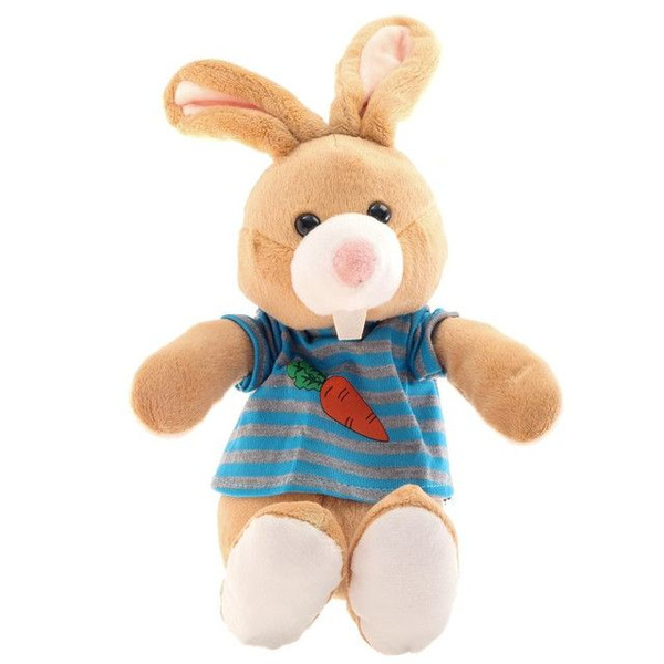 Мягкая игрушка "Кролик в кофте", 9.5х9х18 см, коричневый - купить с ...