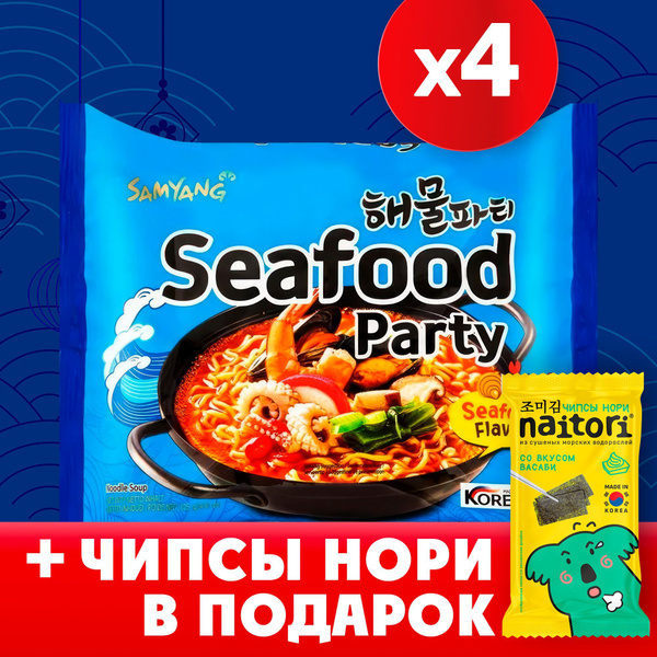 Характеристики Лапша быстрого приготовления SAMYANG SEAFOOD PARTY со ...