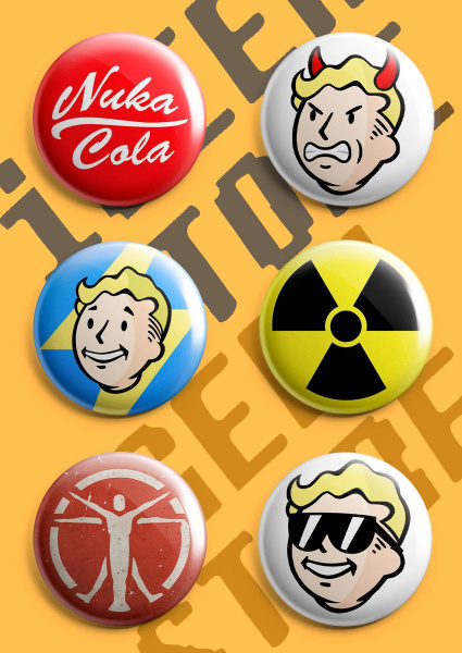 Набор значков iGEEKSTORE мемы Фоллаут / Fallout 37 мм - купить с ...