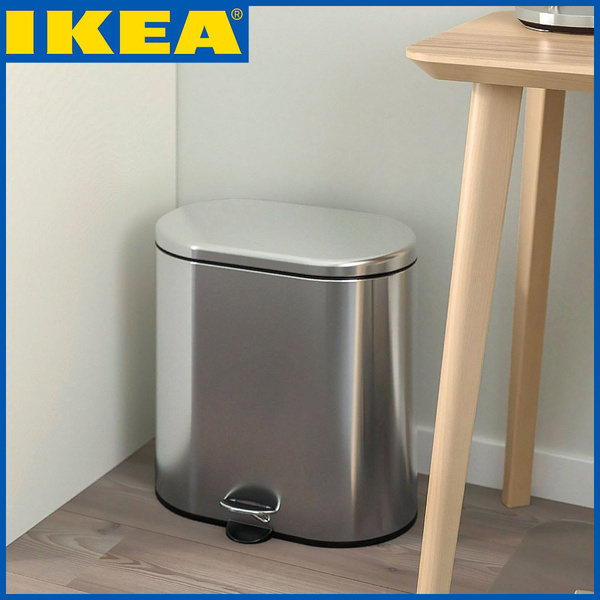Мусорное ведро IKEA, 1 шт, серебристый купить по доступной цене с ...