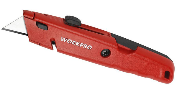 Нож строительный алюминиевый WORKPRO красный WP213009 - купить по ...