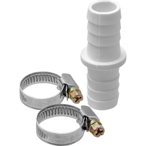 Соединитель поливочных шлангов 3/4", 19/19 мм, в комплекте с хомутами ...