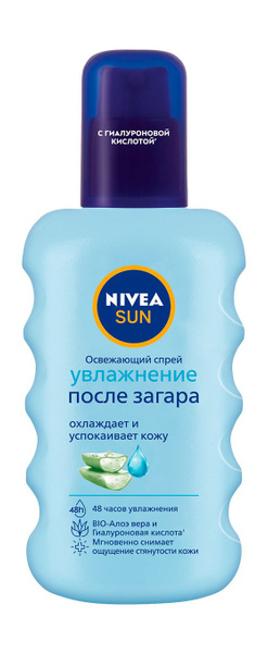 Освежающий спрей после загара с гиалуроном / Nivea Sun Увлажнение после ...