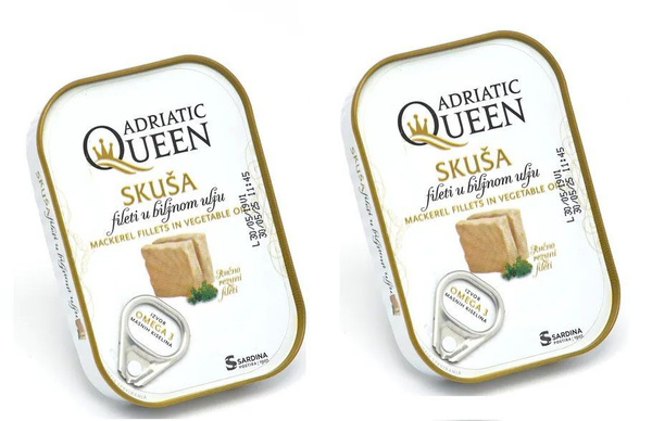 Adriatic Queen Сардины Филе скумбрии в растительном масле 2 шт по 105 ...