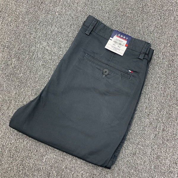 Брюки Мужской Tommy Hilfiger серый Хлопок Повседневный, размер 46 На ...