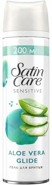 Гель для бритья женский Gillette Satin Care Sensitive Skin с алоэ вера ...