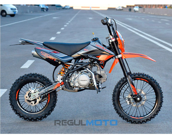 Питбайк Regulmoto SEVEN PRO 17/14, Черный/ оранжевый, 203299-1 - купить ...