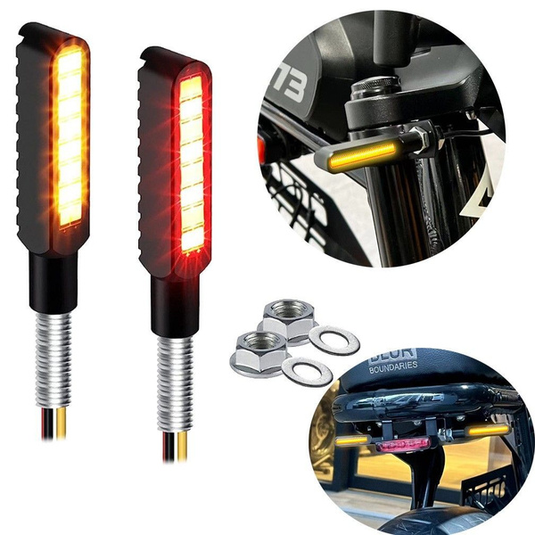 Универсальный указатель поворотники на мотоцикл, желтый красный 12V LED ...