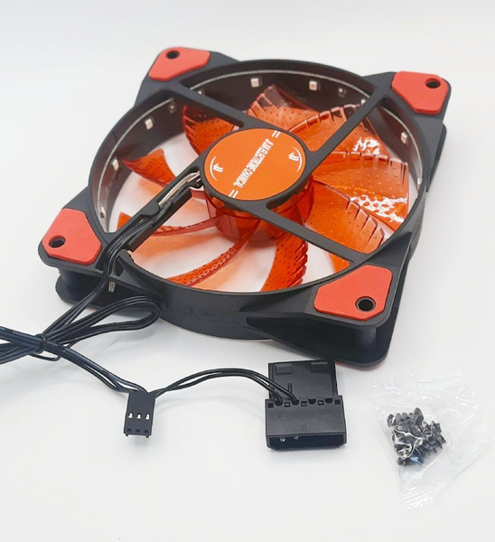 Вентилятор компьютерный 120 мм LED Molex 3 pin красный - купить кулер ...