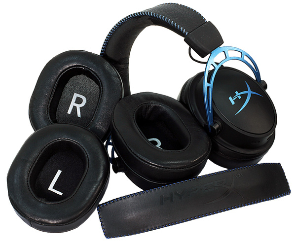 Амбушюры из натуральной кожи (L/R) + оголовье для HyperX Cloud Alpha S ...
