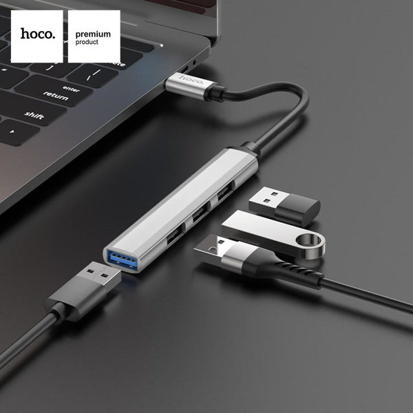 Переходник хаб для MacBook imac Type-C на USB3.0+USB2.0х3, адаптер hub ...