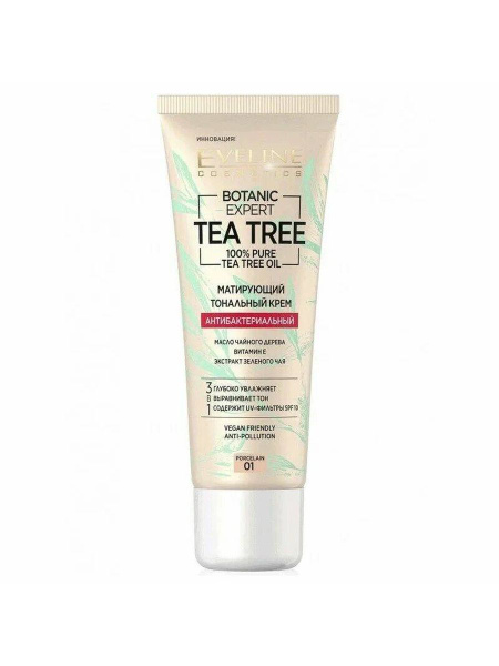 EVELINE Тональный крем матирующий 01 PORCELAIN BOTANIC EXPERT - купить ...