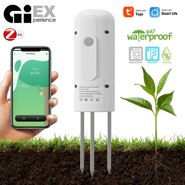 ZIGBEE умный измеритель влажности почвы, GIEX,GXM01,датчик температуры ...