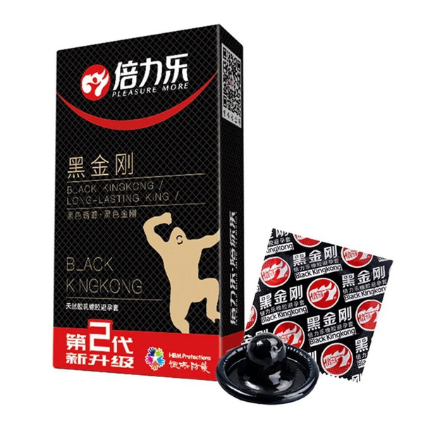 Презервативы продлевающие половой акт со смазкой Black KingKong Long ...