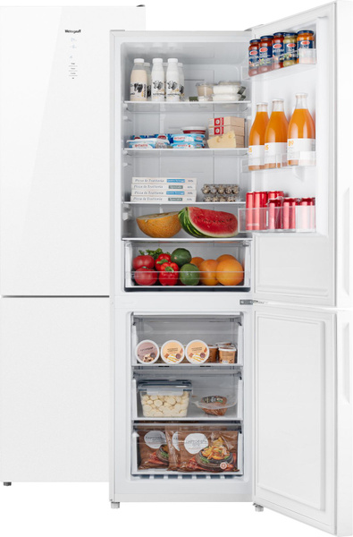 Weissgauff Холодильник двухдверный WRK 1850 D Full NoFrost White Glass ...