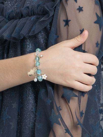 Браслет на руку для девочки из бусин с подвесками - купить с доставкой ...