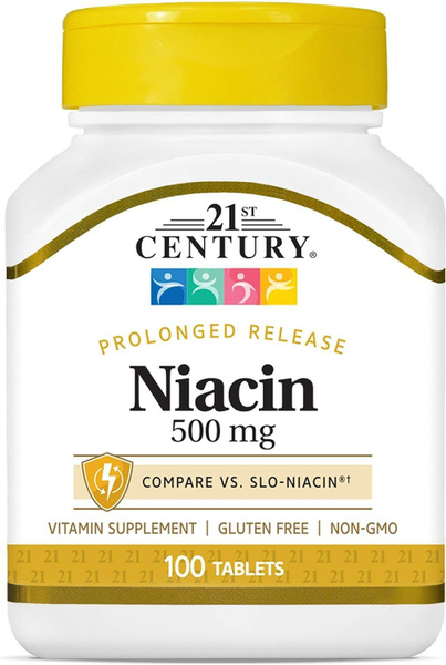 21st Century Niacin 500 mg 100 tablets (ниацин 500 мг) - купить с ...