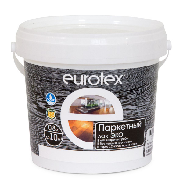 Лак строительный EUROTEX, основа Акриловая дисперсия, работы Внутренние ...