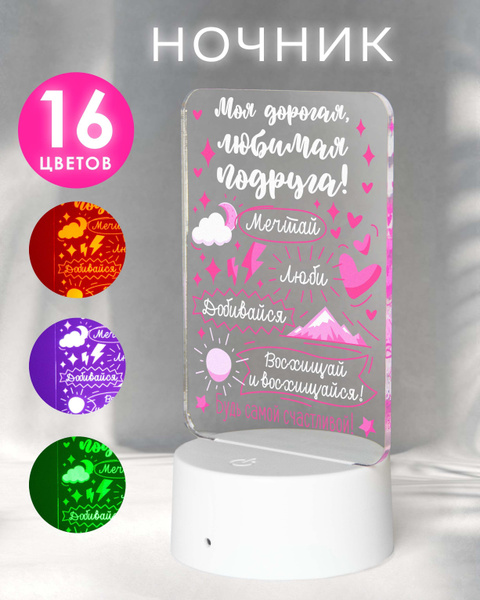 Купить Постер ночник, сувенир, оригинальный подарок лучшей подруге на ...