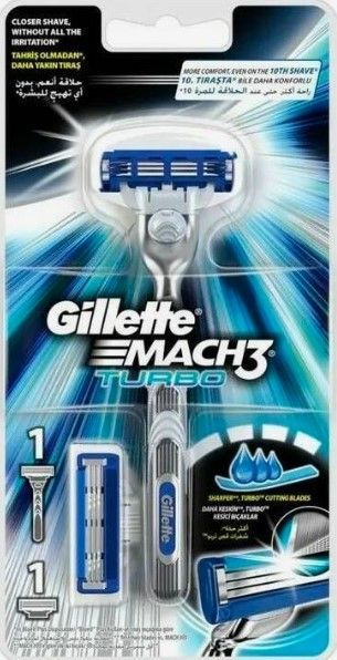 Мужской станок Gillette mach3 Turbo - купить с доставкой по выгодным ...