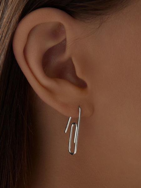 Miestilo Серьги серебро 925, серьги женские серебро, серьги скрепки ...