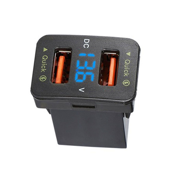 Быстрое автомобильное зарядное устройство с двумя USB-разъемами для ...