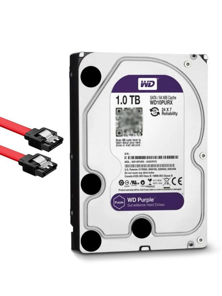 1 ТБ Внутренний жесткий диск Western Digital Purple (WD10PURX) - купить ...