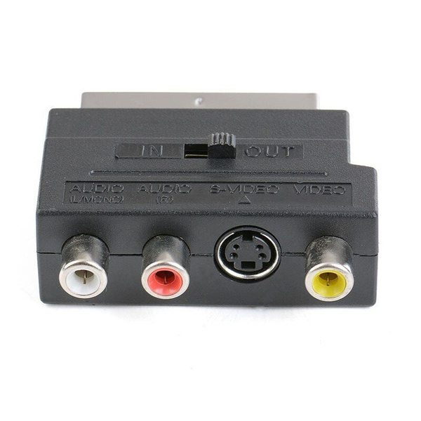 Кабель S-Video, SCART переходник SCART-3RCA+S-video с переключателем IN ...