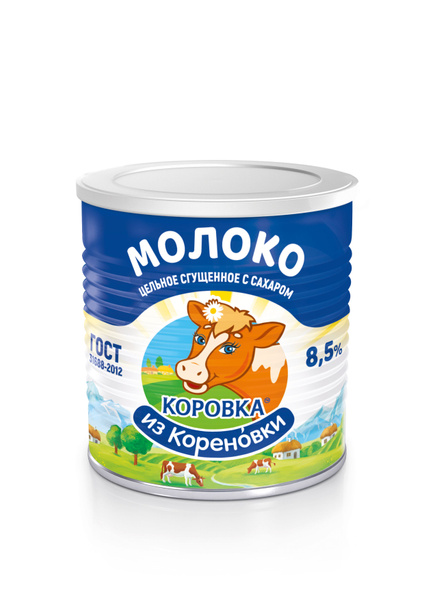 Молоко Коровка из Кореновки цельное, сгущенное, с сахаром, 8,5%, 360 г ...