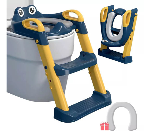 Сиденье детское мягкое накладка на унитаз со ступенькой , лестницей ...