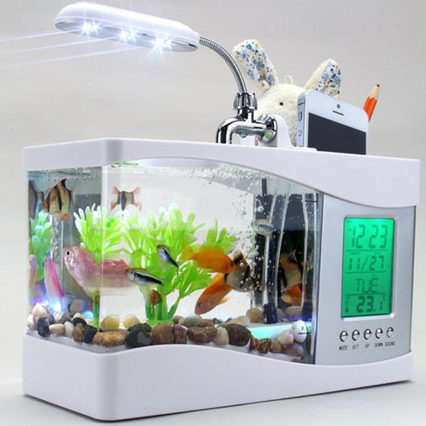 Многофункциональный аквариум USB mini fish tank - купить с доставкой по ...