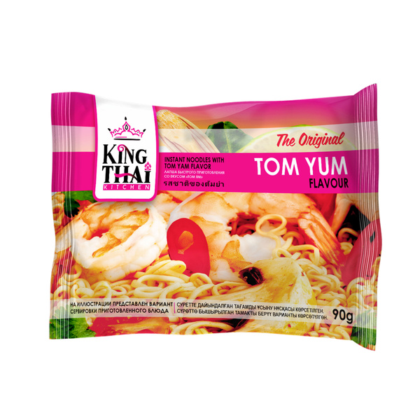 Лапша быстрого приготовления KINGTHAI KITCHEN ТОМ ЯМ брикет 90 гр, 7 ...