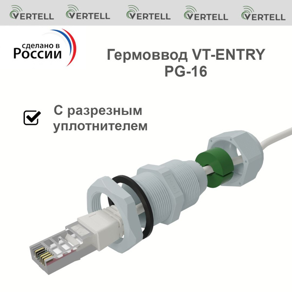 Гермоввод для кабеля VT-ENTRY PG16 - купить по выгодной цене в интернет ...