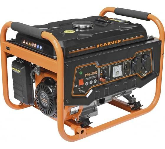 Генератор бензиновый CARVER PPG-3600, 2,8 кВт, бак 15 л, бензогенератор ...