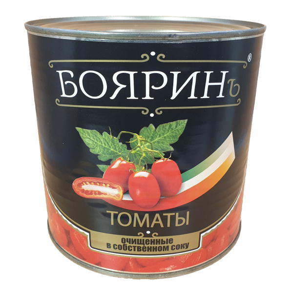 Томаты очищенные целые в томатном соке "Бояринъ" в большой банке 2650 ...