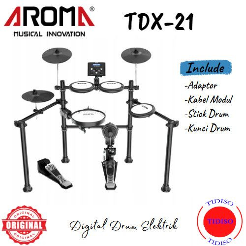 Электронная ударная установка AROMA TDX-21,Портативный джазовый барабан ...
