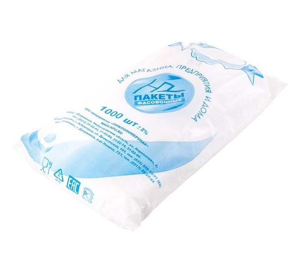 Пакеты фасовочные НижПолимерУпак, 30х40=8 см, 1000 шт, Полиэтилен ...