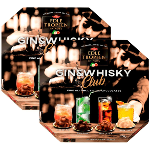 Конфеты Trumpf Edle Tropen in Nuss Gin&Whiskey Club шоколадные с виски ...