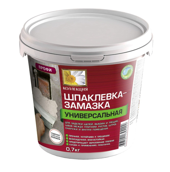 Шпаклевка-замазка универсальная для выбоин и трещин КОЛЛЕКЦИЯ 0,7кг ...