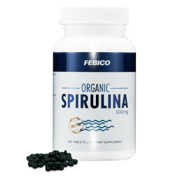 Spirulina, Febico, Спирулина 500мг 180 капсул - купить с доставкой по ...
