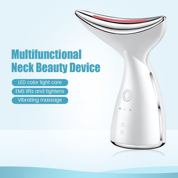 Микротоковый электрический массажер для лица и шеи, LED EMS, 3 режима ...