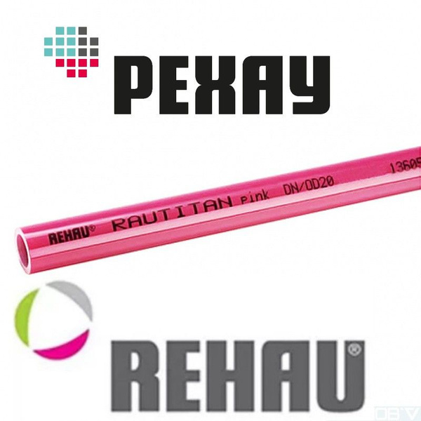 РЕХАУ RAUTITAN pink труба отопительная 20х2,8 мм, 5 м из сшитого ...