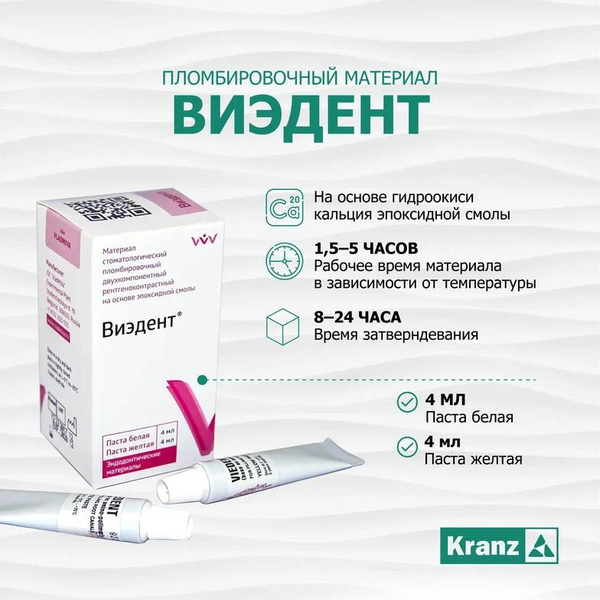 Виэдент материал для постоянного пломбирования каналов, на основе ...