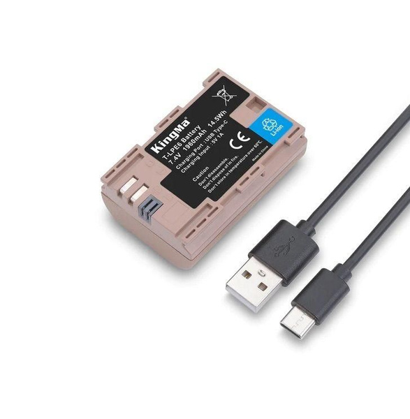 Аккумулятор c Type-C для Canon EOS R5, R6, 6D; 7D; 5D Mark IV; 90D; 80D ...