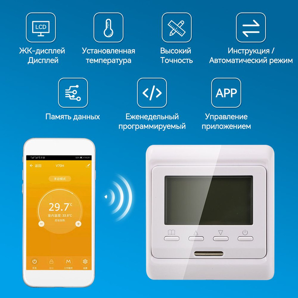 Терморегулятор/термостат minco heat Для газового котла - купить по ...