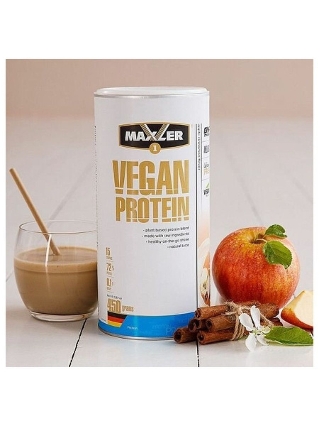 Vegan Protein, яблоко корица, 450 гр, растительный протеин - купить с ...