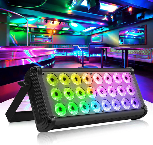 Световая панель Dj, 24 светодиода RGBW мощностью 4 Вт для сцены ...