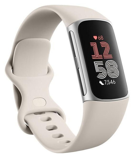 Fitbit Фитнес-браслет by Google Charge 6, белый - купить с доставкой по ...